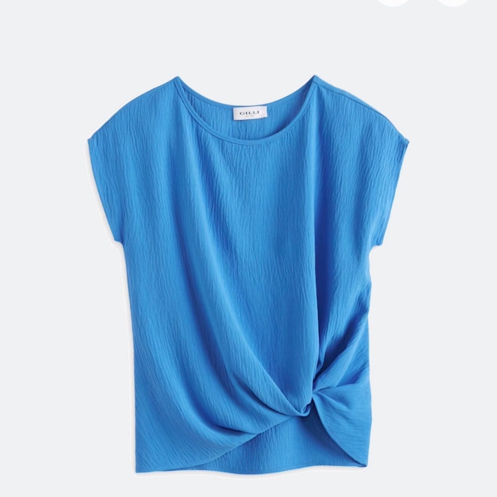 Kaileigh Vibrant Blue Short Sleeve Top